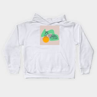 Abstract tiger - Aquamarine Kids Hoodie